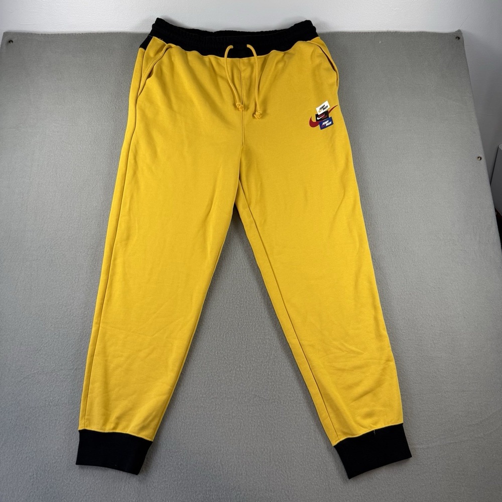 Jordan Jumpman Nike Sport DNA Mens L Yellow Black Sweatpants Joggers DH7724-781